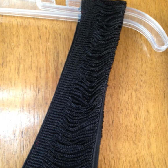 MARA HOFFMAN Black V Neck Fringe Trim Maxi Dress - Picture 4 of 9